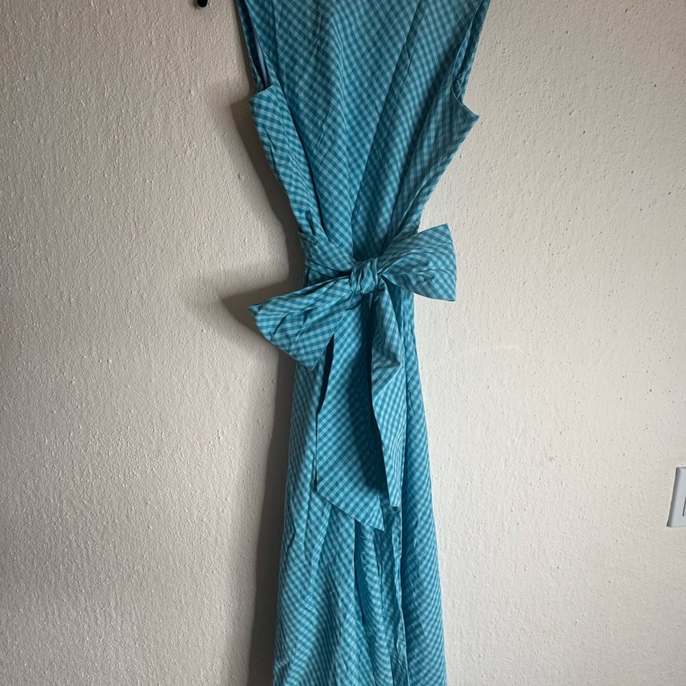 Anne Klein Chic Blue Gingham Dress